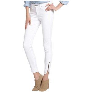 Rag & Bone McArthur Womens Ankle Zip Crop Jeans Skinny Bright White size 26